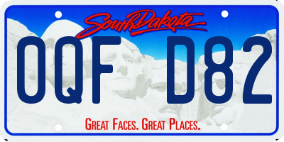 SD license plate 0QFD82