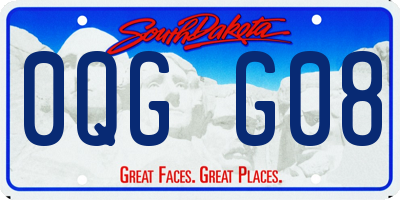 SD license plate 0QGG08