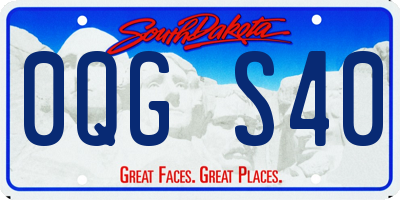 SD license plate 0QGS40