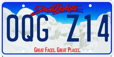 SD license plate 0QGZ14
