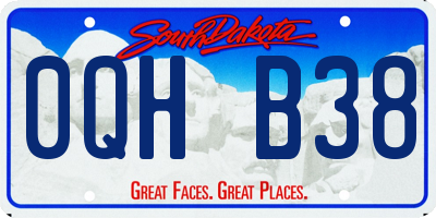 SD license plate 0QHB38