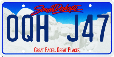 SD license plate 0QHJ47