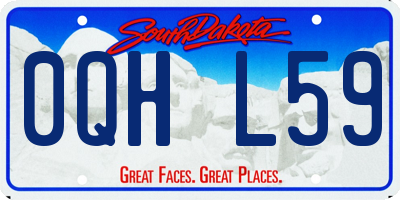 SD license plate 0QHL59