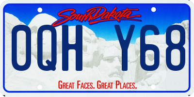 SD license plate 0QHY68