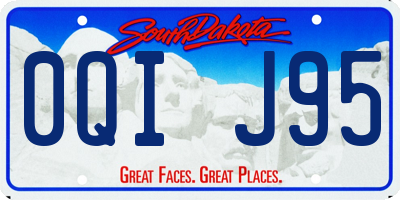 SD license plate 0QIJ95