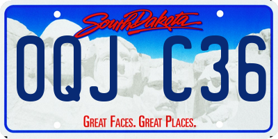 SD license plate 0QJC36