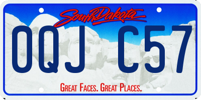 SD license plate 0QJC57