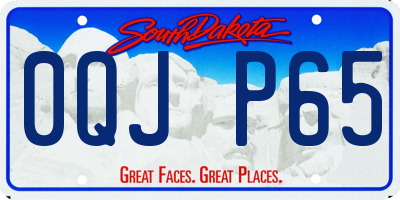SD license plate 0QJP65