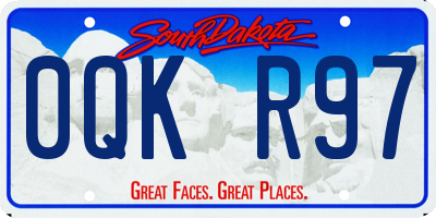 SD license plate 0QKR97
