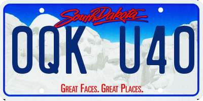 SD license plate 0QKU40