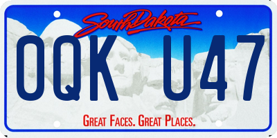 SD license plate 0QKU47