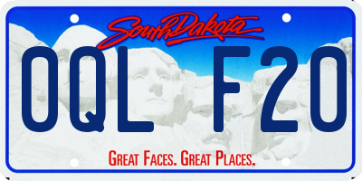 SD license plate 0QLF20