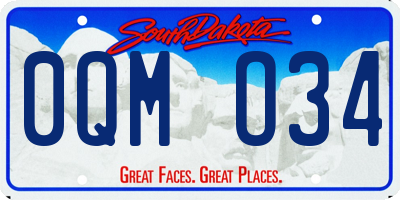 SD license plate 0QMO34