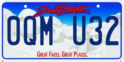 SD license plate 0QMU32