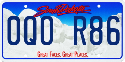 SD license plate 0QOR86