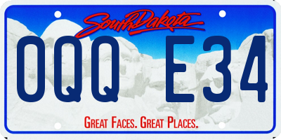 SD license plate 0QQE34