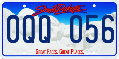 SD license plate 0QQO56