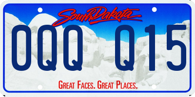 SD license plate 0QQQ15