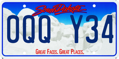 SD license plate 0QQY34