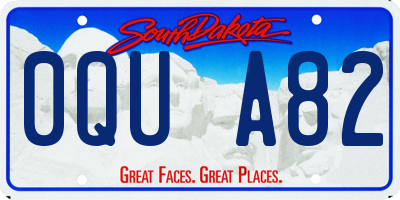SD license plate 0QUA82