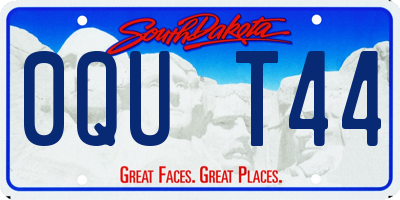 SD license plate 0QUT44