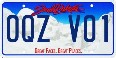SD license plate 0QZV01