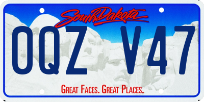 SD license plate 0QZV47