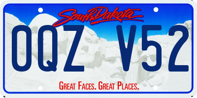SD license plate 0QZV52