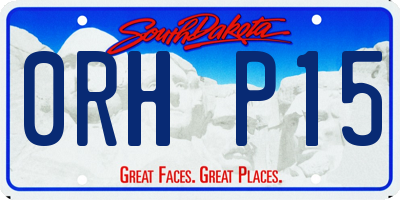 SD license plate 0RHP15