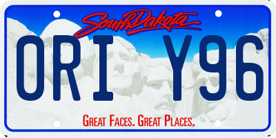 SD license plate 0RIY96