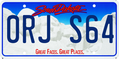SD license plate 0RJS64