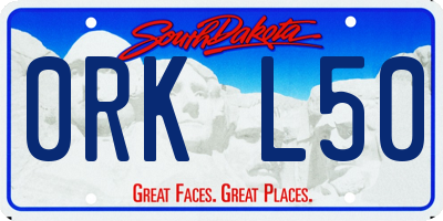 SD license plate 0RKL50