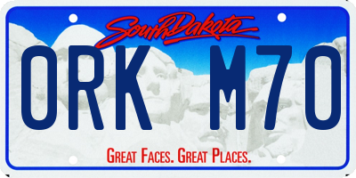 SD license plate 0RKM70
