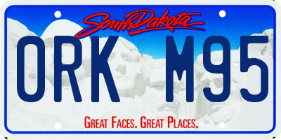 SD license plate 0RKM95