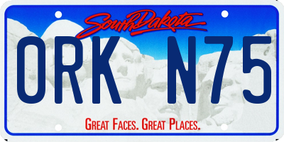 SD license plate 0RKN75