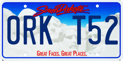 SD license plate 0RKT52