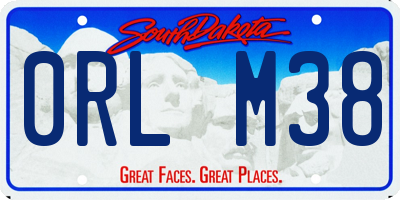 SD license plate 0RLM38
