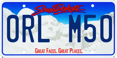 SD license plate 0RLM50