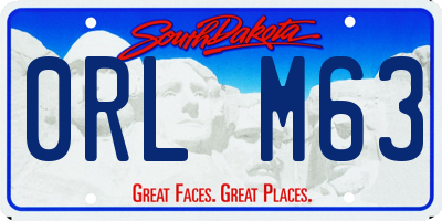 SD license plate 0RLM63