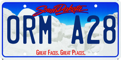 SD license plate 0RMA28