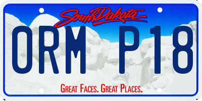 SD license plate 0RMP18