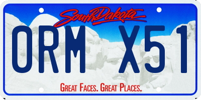 SD license plate 0RMX51