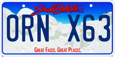 SD license plate 0RNX63