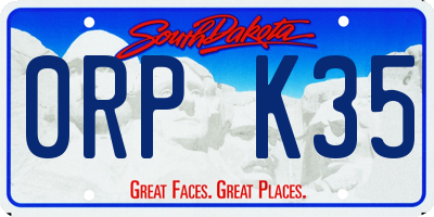 SD license plate 0RPK35