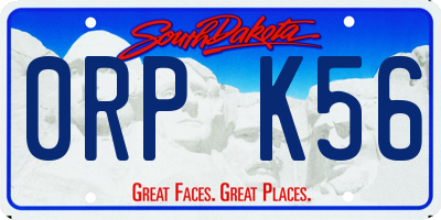 SD license plate 0RPK56