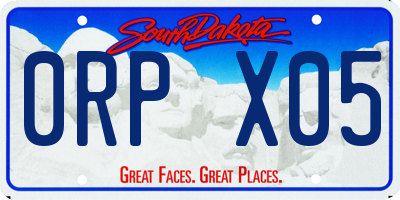 SD license plate 0RPX05