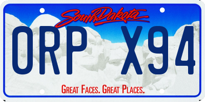 SD license plate 0RPX94