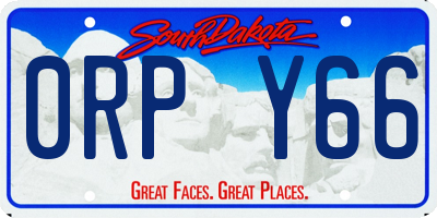 SD license plate 0RPY66