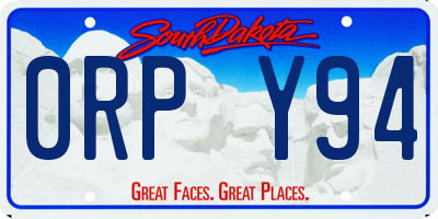 SD license plate 0RPY94