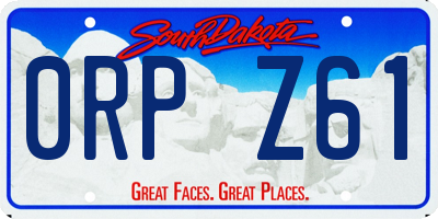 SD license plate 0RPZ61